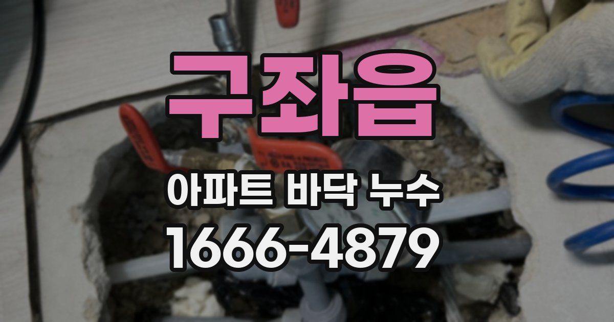 구좌읍 아파트 바닥 누수