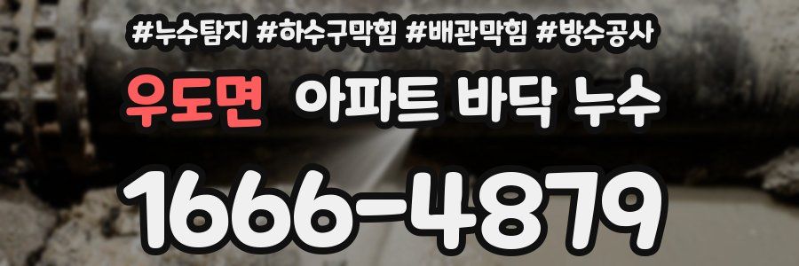우도면 아파트 바닥 누수