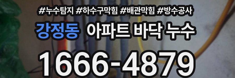 강정동 아파트 바닥 누수