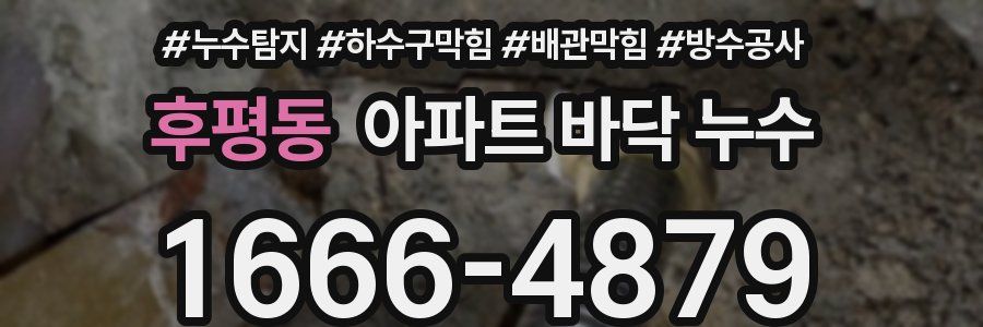후평동 아파트 바닥 누수