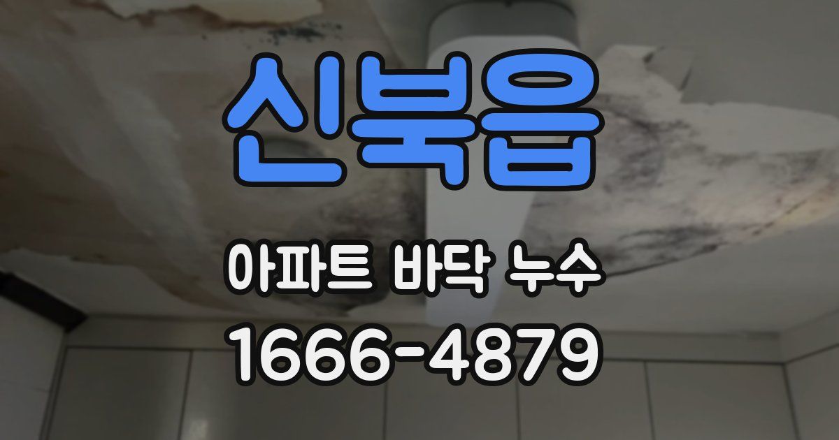 신북읍 아파트 바닥 누수