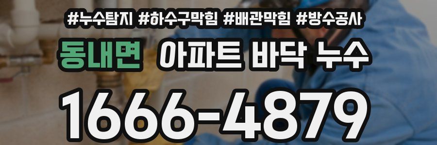 동내면 아파트 바닥 누수