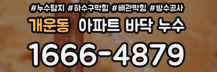 개운동 아파트 바닥 누수