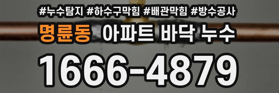 명륜동 아파트 바닥 누수