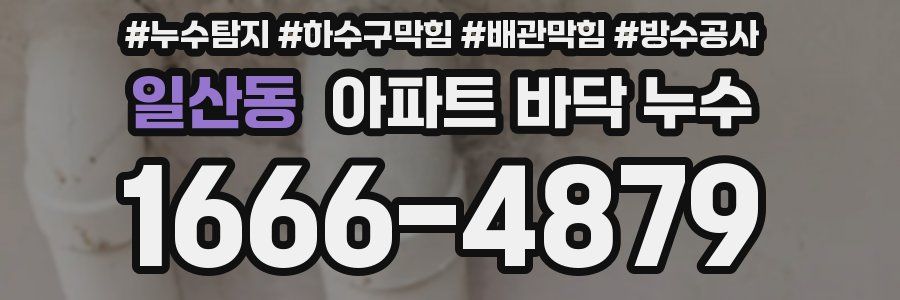 일산동 아파트 바닥 누수