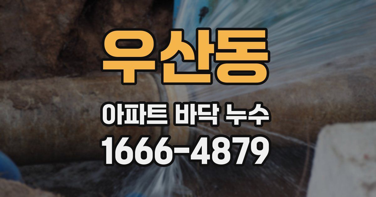 우산동 아파트 바닥 누수