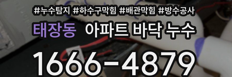 태장동 아파트 바닥 누수