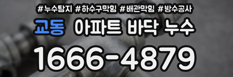 교동 아파트 바닥 누수