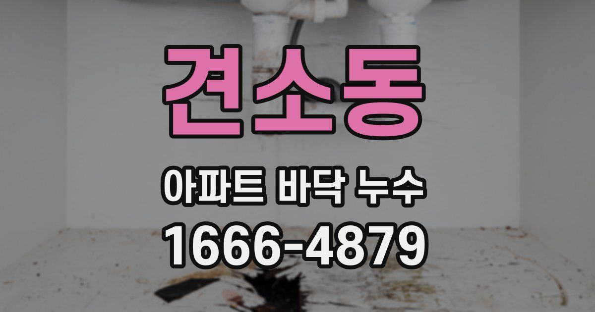 견소동 아파트 바닥 누수