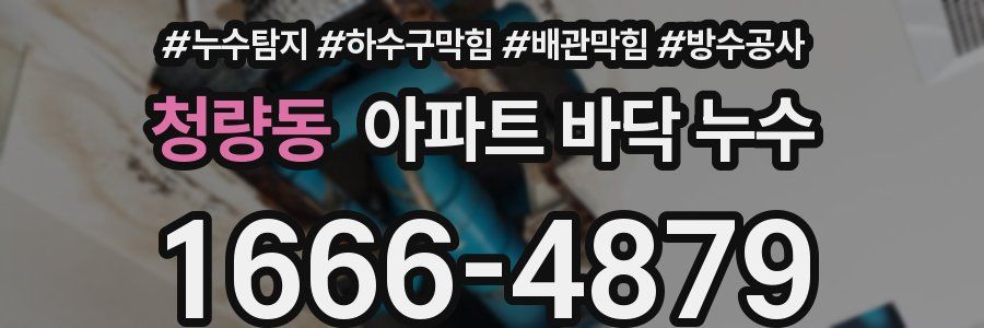 청량동 아파트 바닥 누수