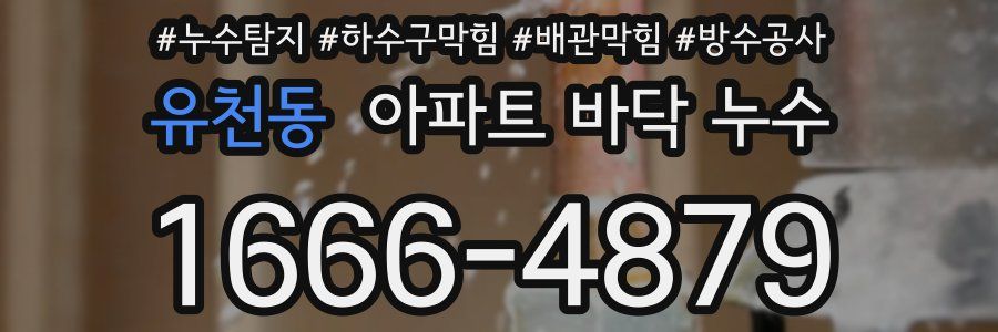 유천동 아파트 바닥 누수