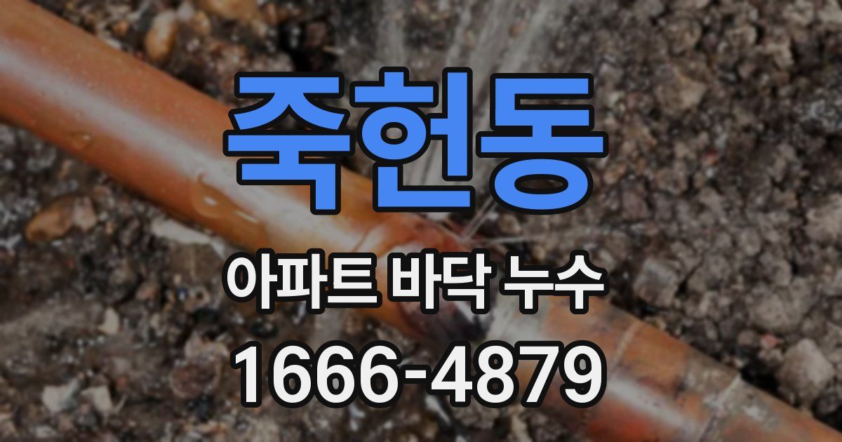 죽헌동 아파트 바닥 누수