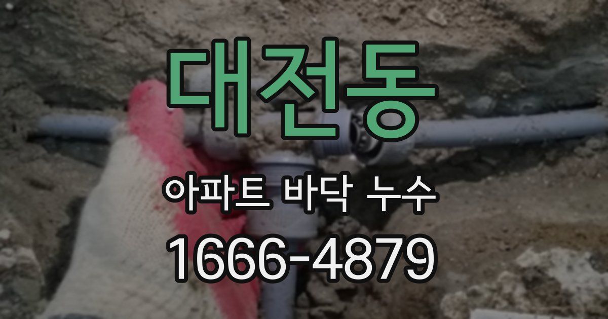 대전동 아파트 바닥 누수