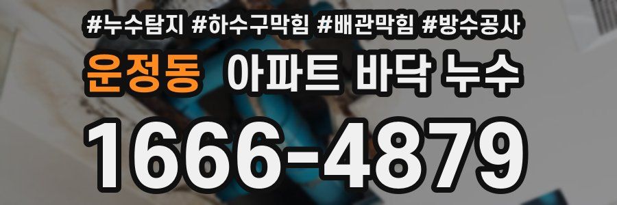 운정동 아파트 바닥 누수