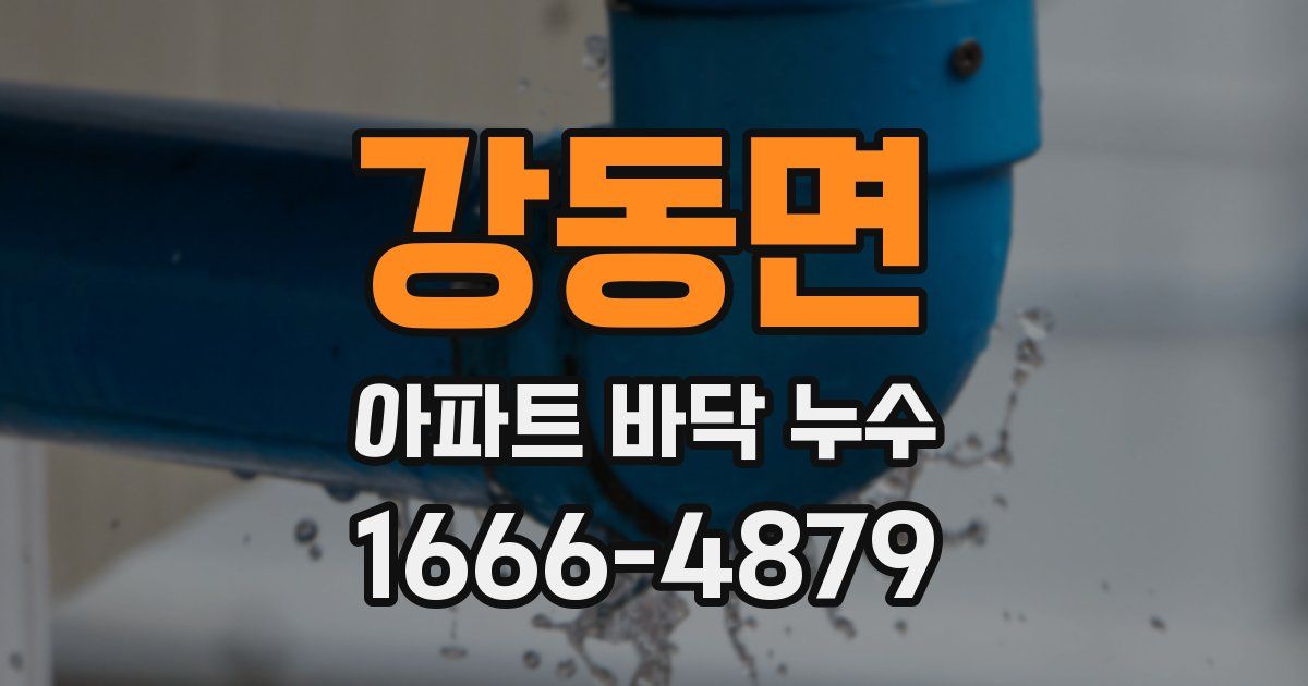강동면 아파트 바닥 누수