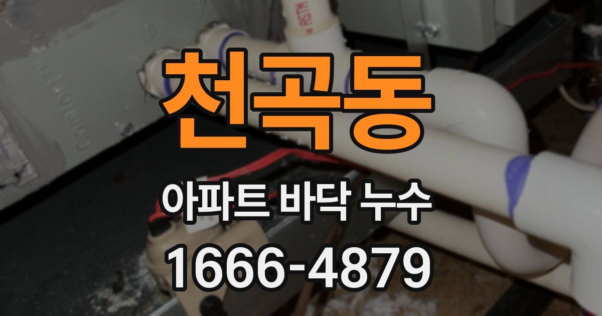 천곡동 아파트 바닥 누수