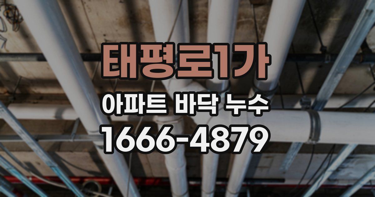 태평로1가 아파트 바닥 누수