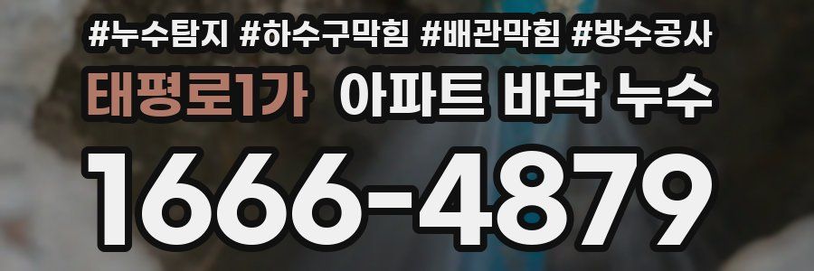 태평로1가 아파트 바닥 누수