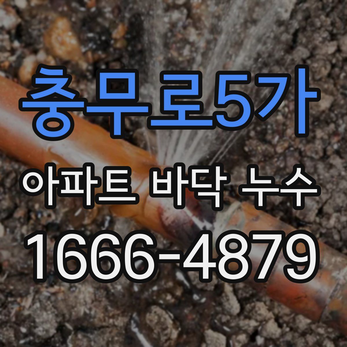 충무로5가 아파트 바닥 누수