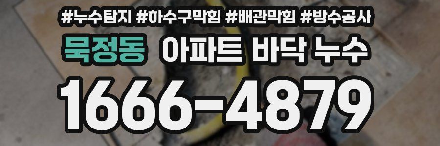 묵정동 아파트 바닥 누수