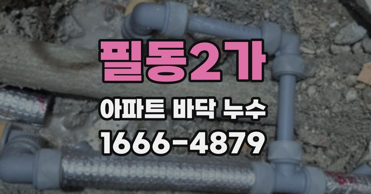 필동2가 아파트 바닥 누수