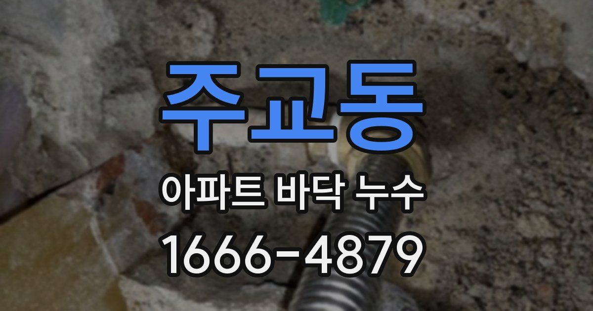주교동 아파트 바닥 누수