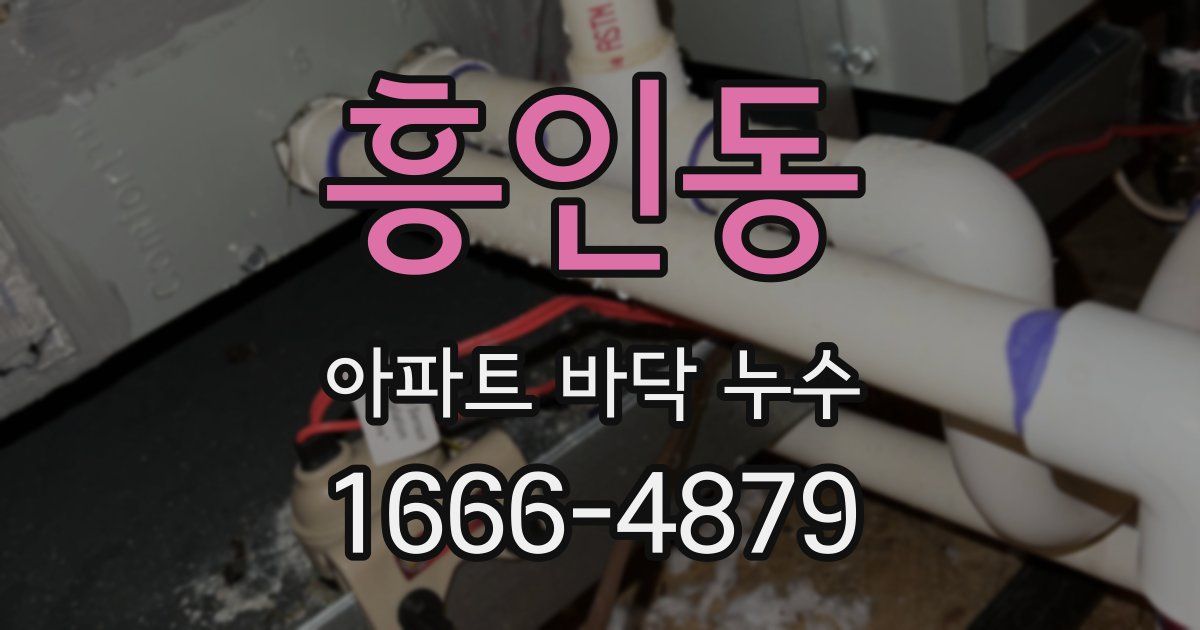 흥인동 아파트 바닥 누수