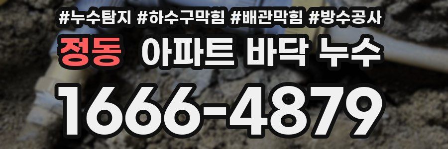 정동 아파트 바닥 누수