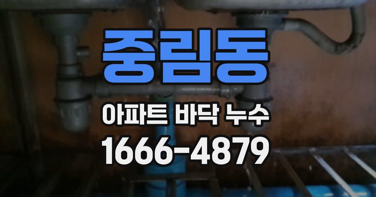 중림동 아파트 바닥 누수