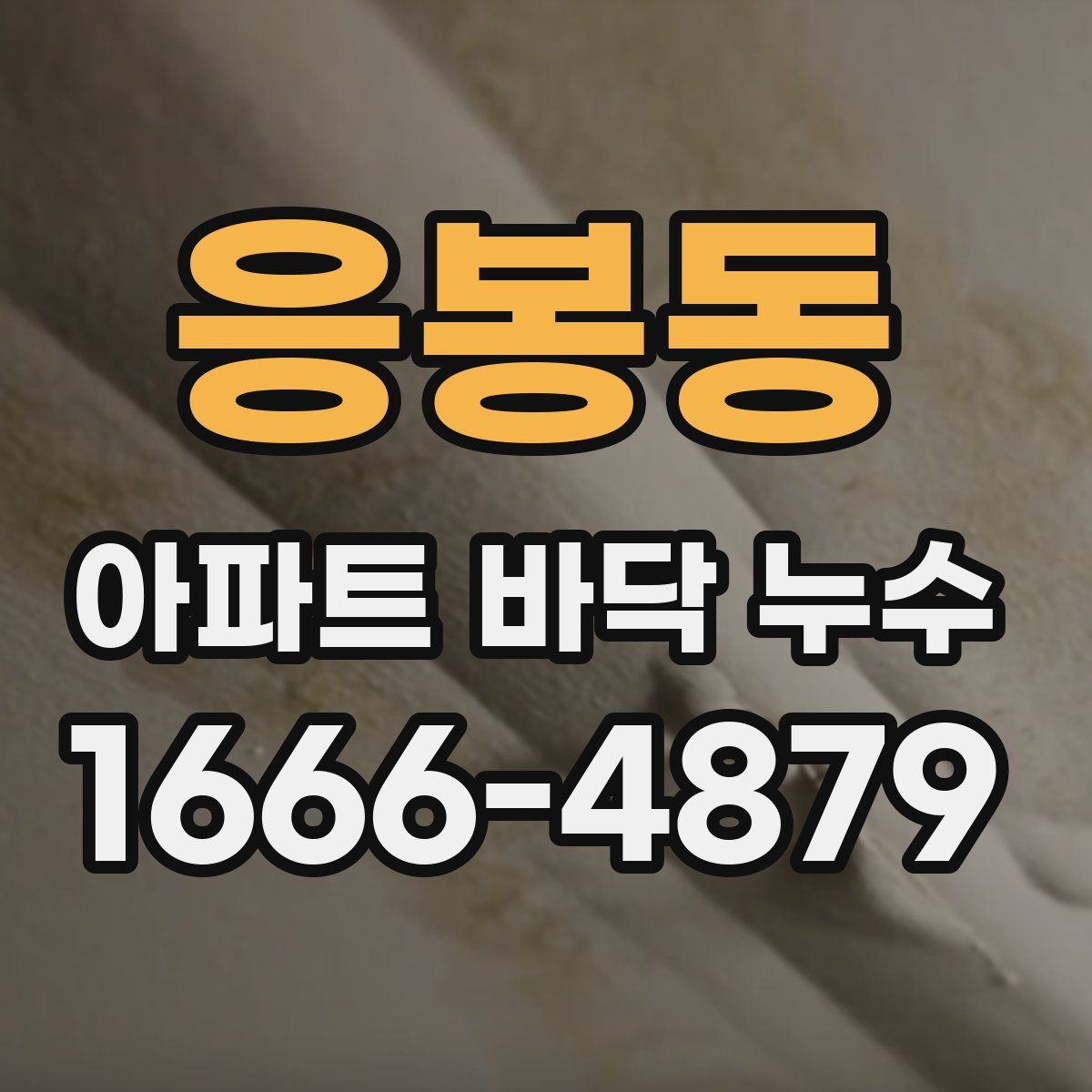 응봉동 아파트 바닥 누수