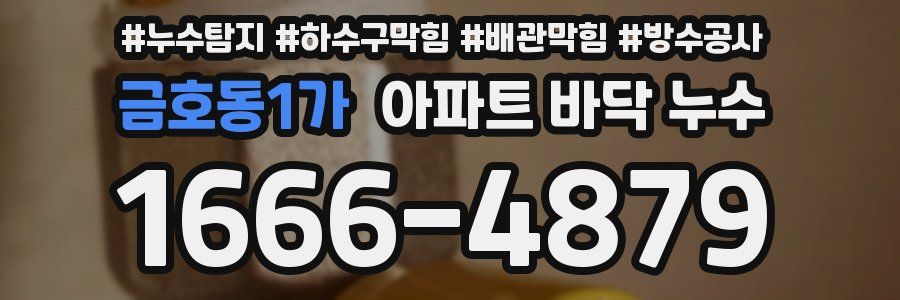 금호동1가 아파트 바닥 누수