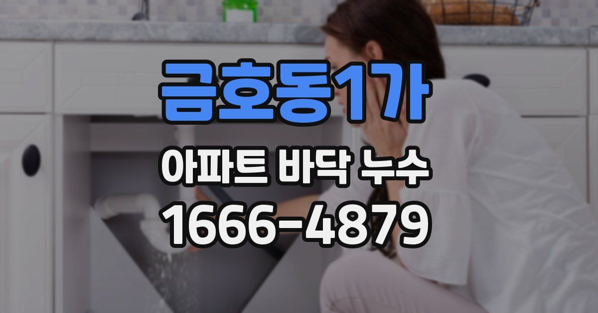 금호동1가 아파트 바닥 누수