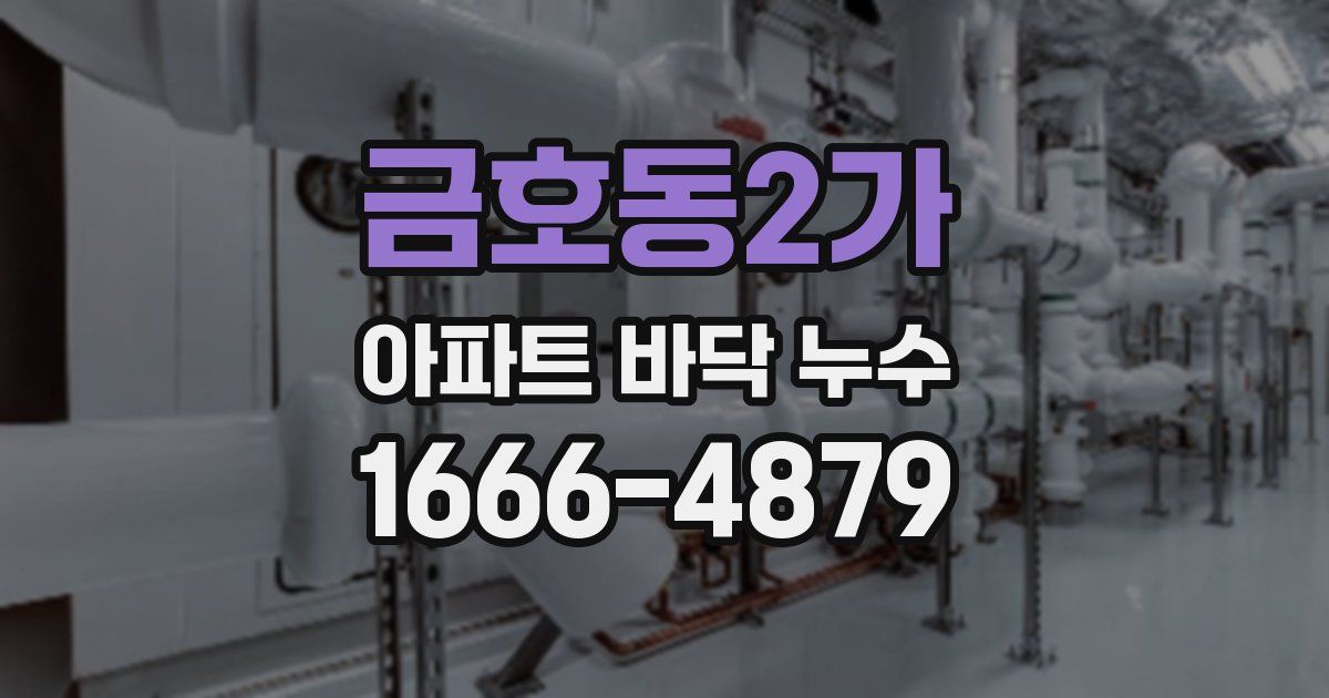 금호동2가 아파트 바닥 누수