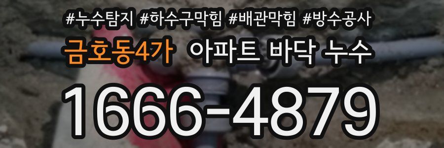 금호동4가 아파트 바닥 누수