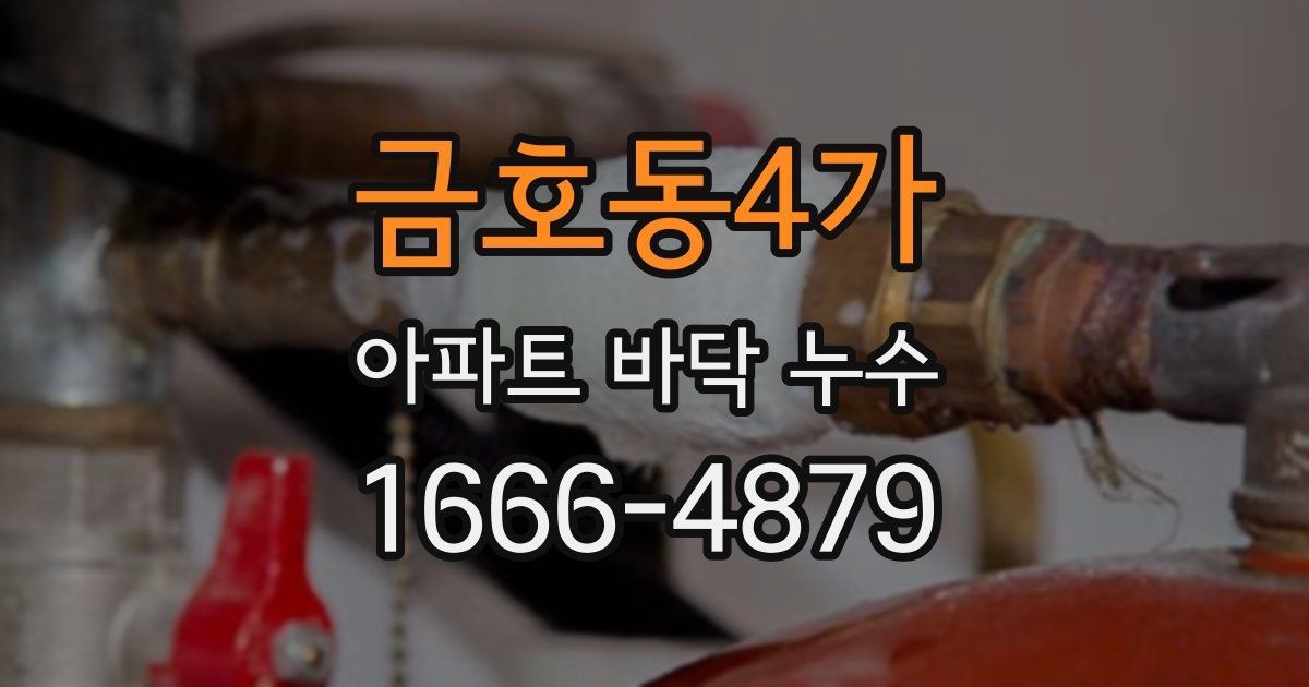 금호동4가 아파트 바닥 누수