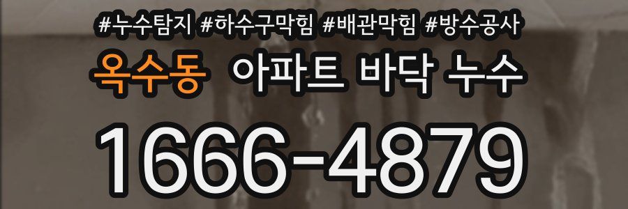 옥수동 아파트 바닥 누수