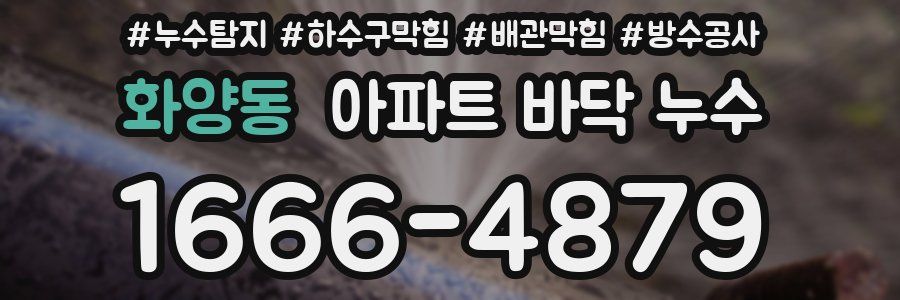 화양동 아파트 바닥 누수