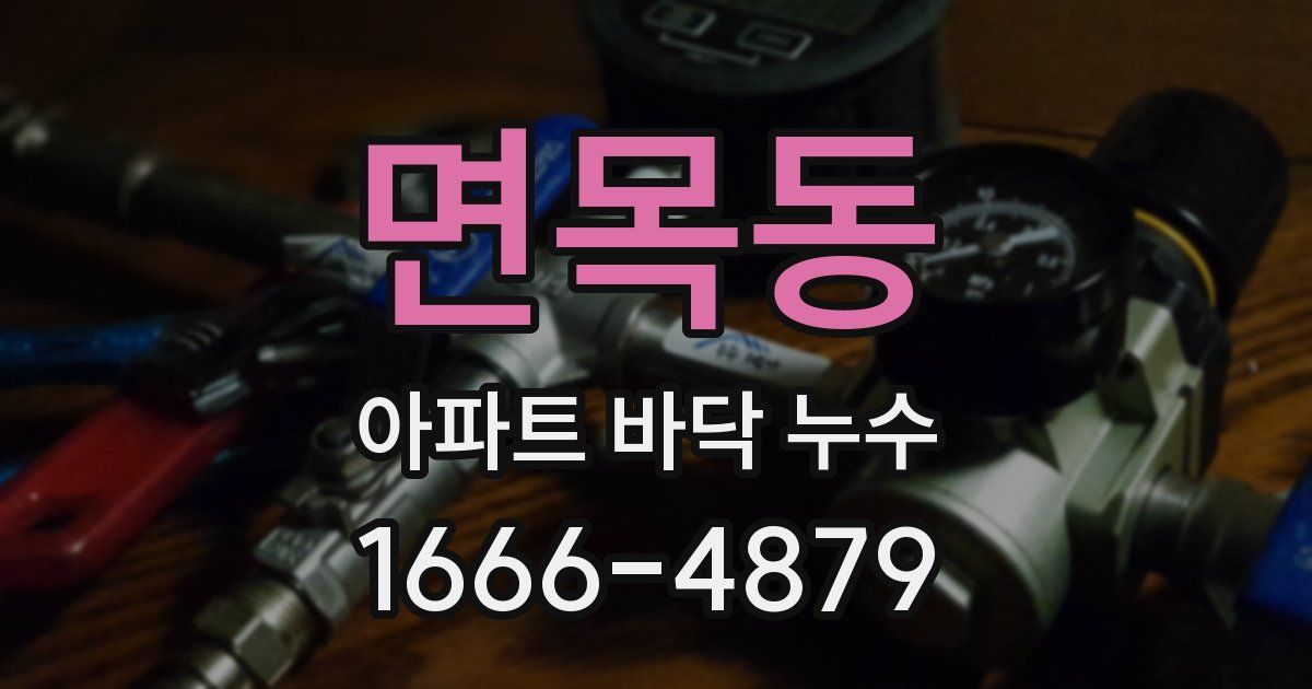 면목동 아파트 바닥 누수