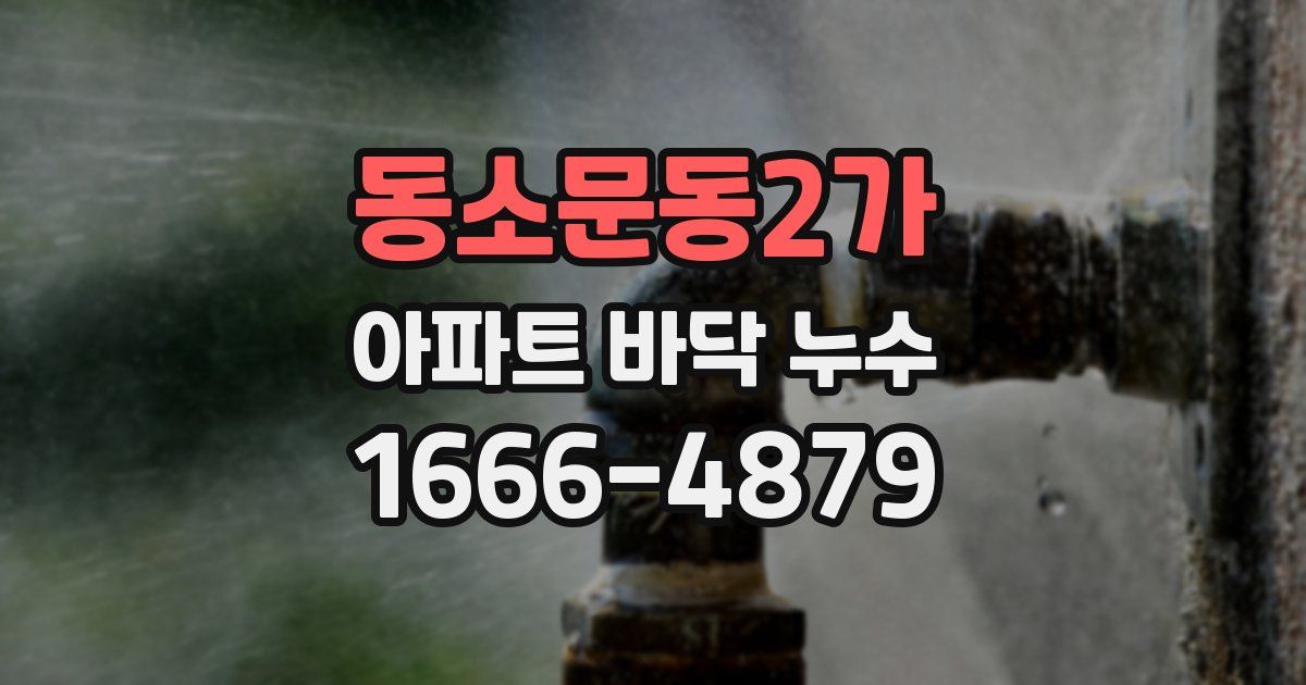 동소문동2가 아파트 바닥 누수