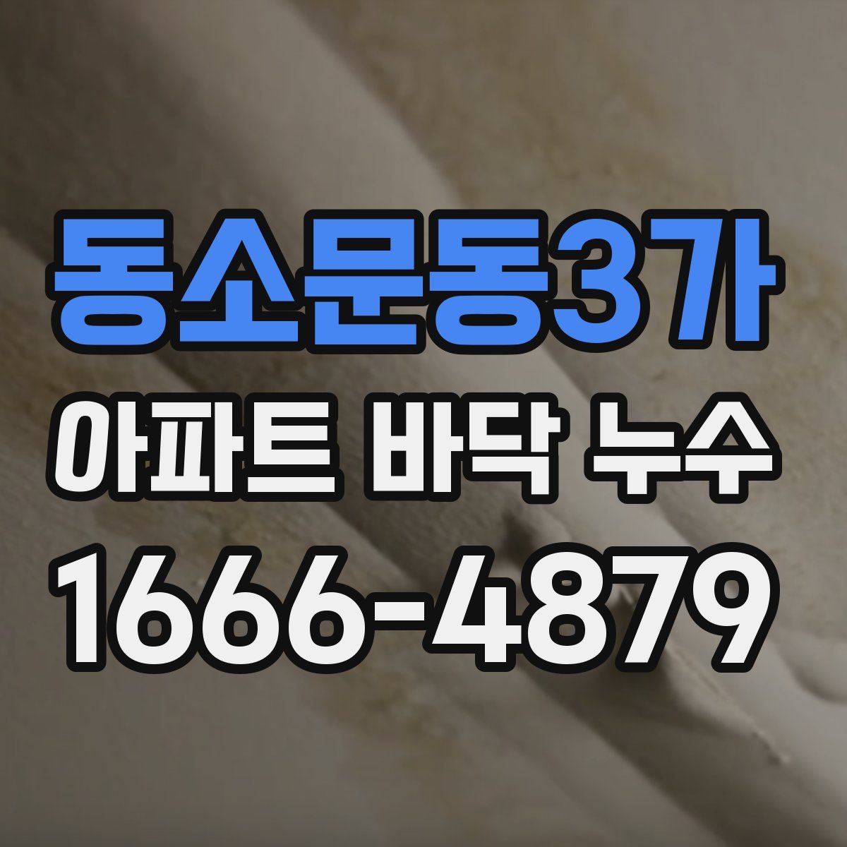 동소문동3가 아파트 바닥 누수