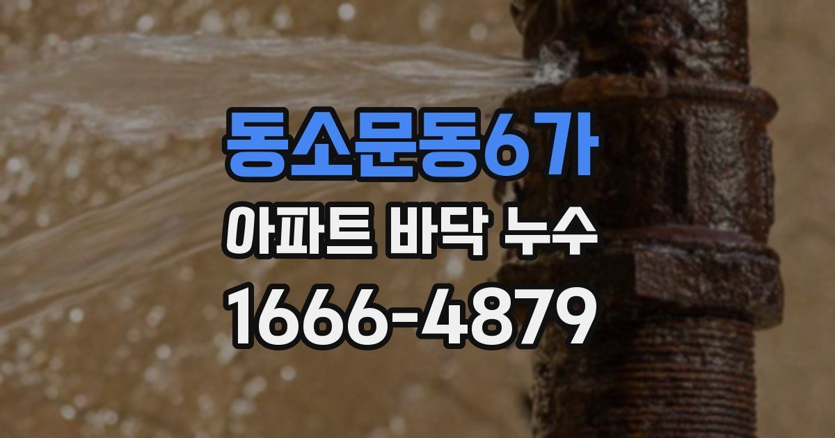 동소문동6가 아파트 바닥 누수