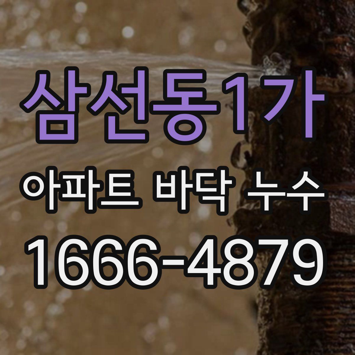 삼선동1가 아파트 바닥 누수