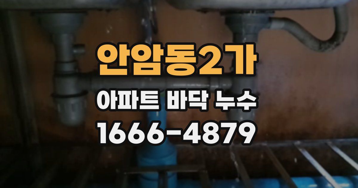 안암동2가 아파트 바닥 누수