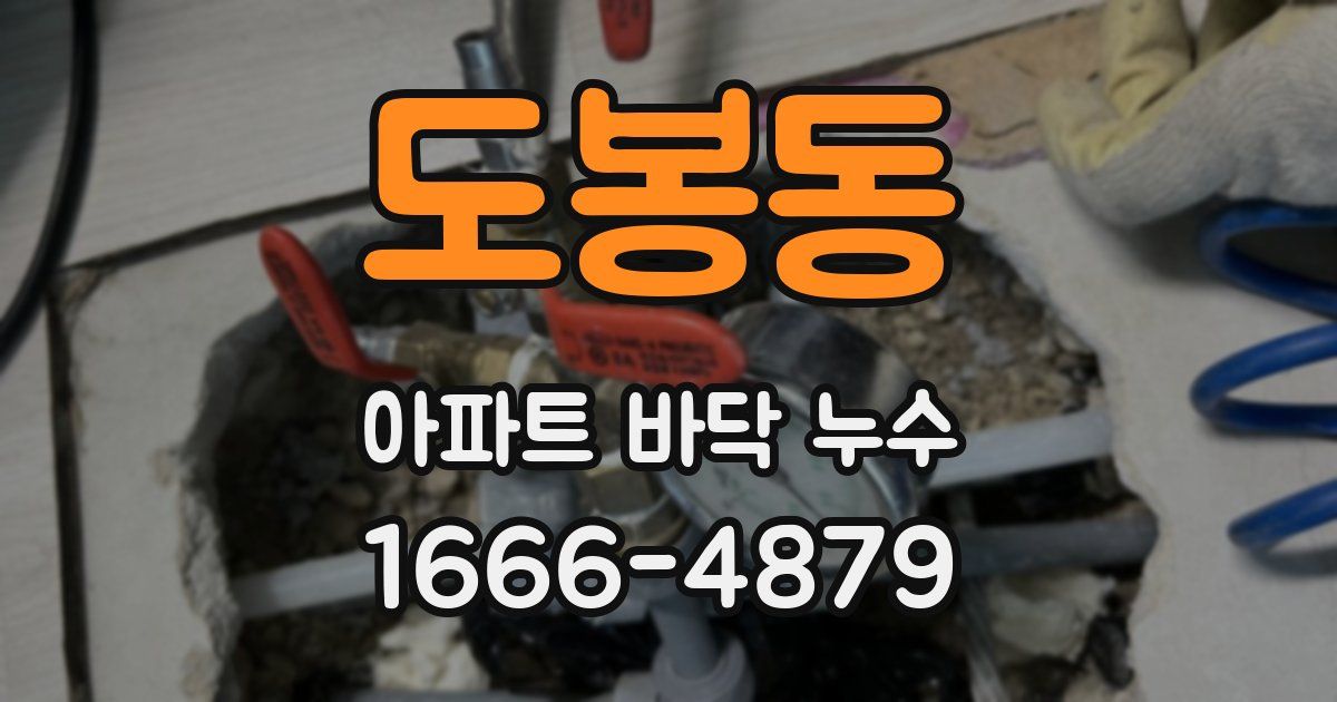 도봉동 아파트 바닥 누수