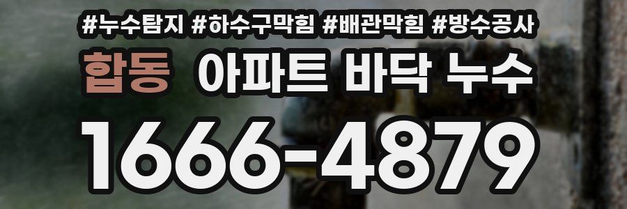 합동 아파트 바닥 누수