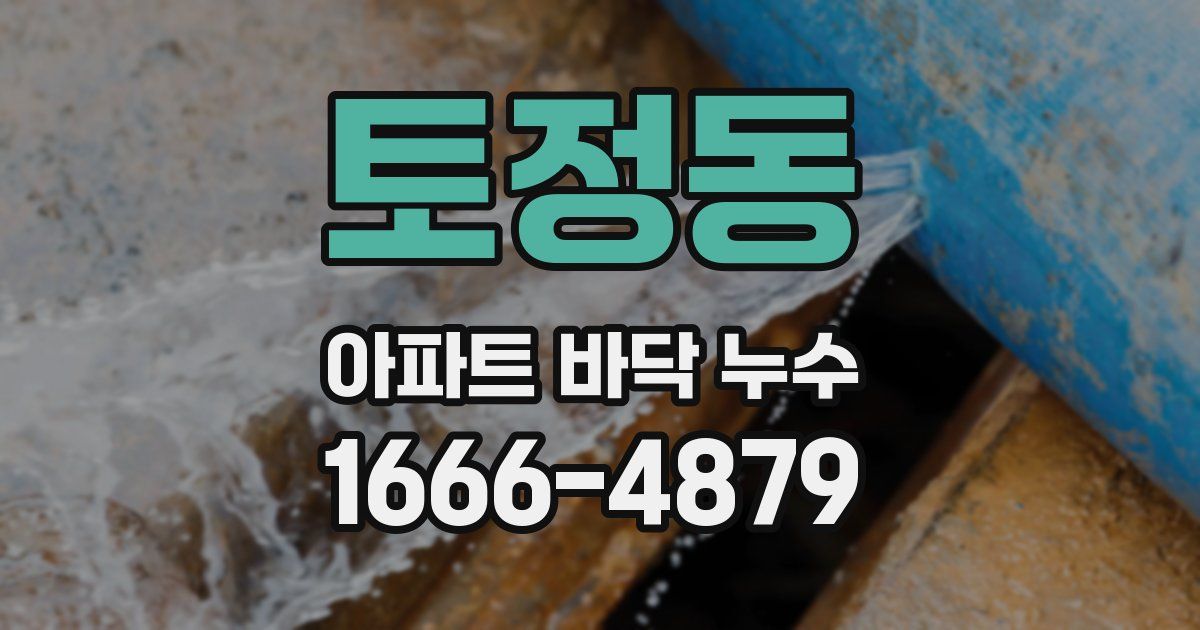 토정동 아파트 바닥 누수