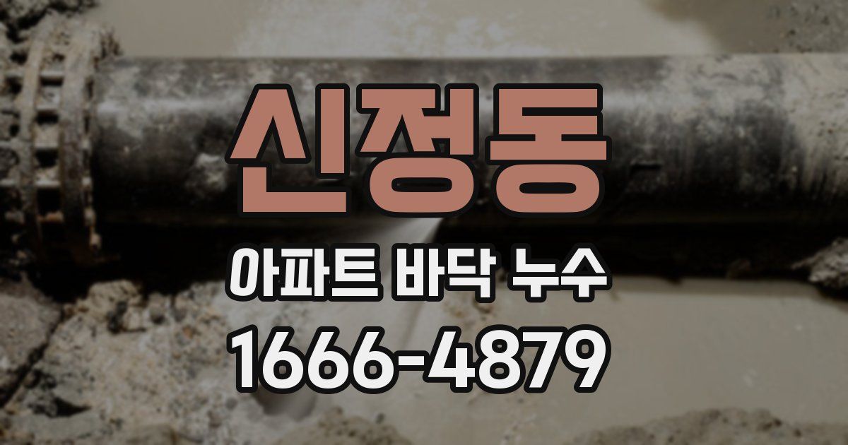 신정동 아파트 바닥 누수