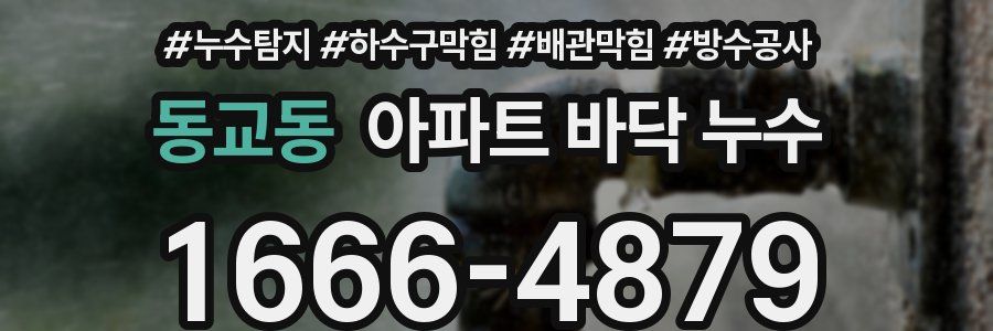 동교동 아파트 바닥 누수