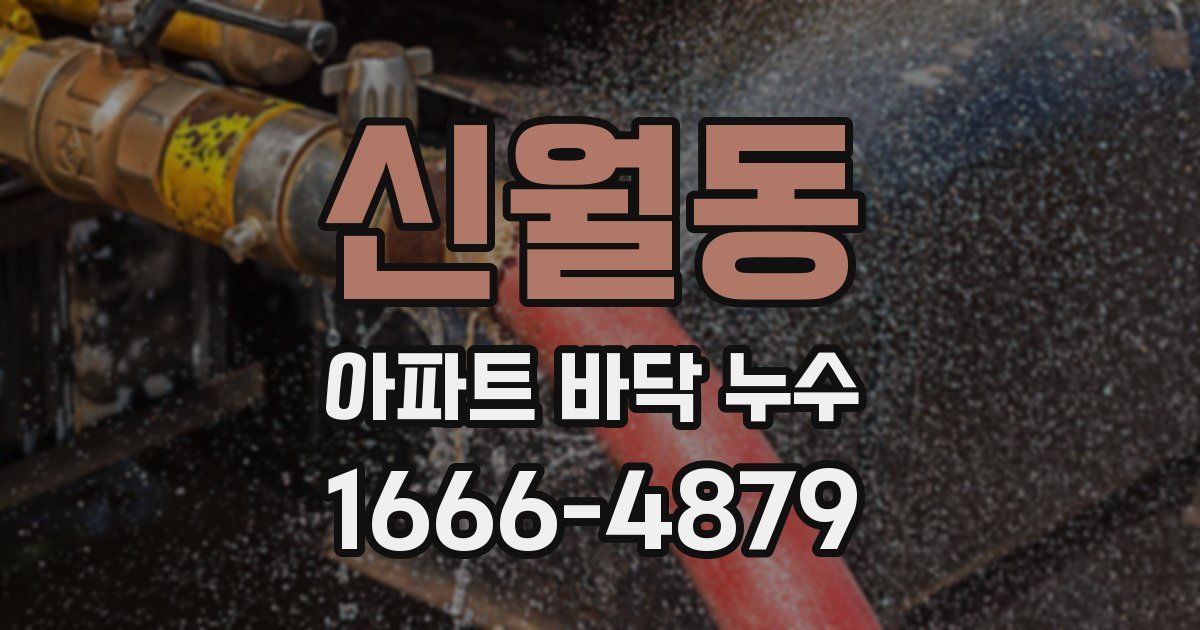 신월동 아파트 바닥 누수