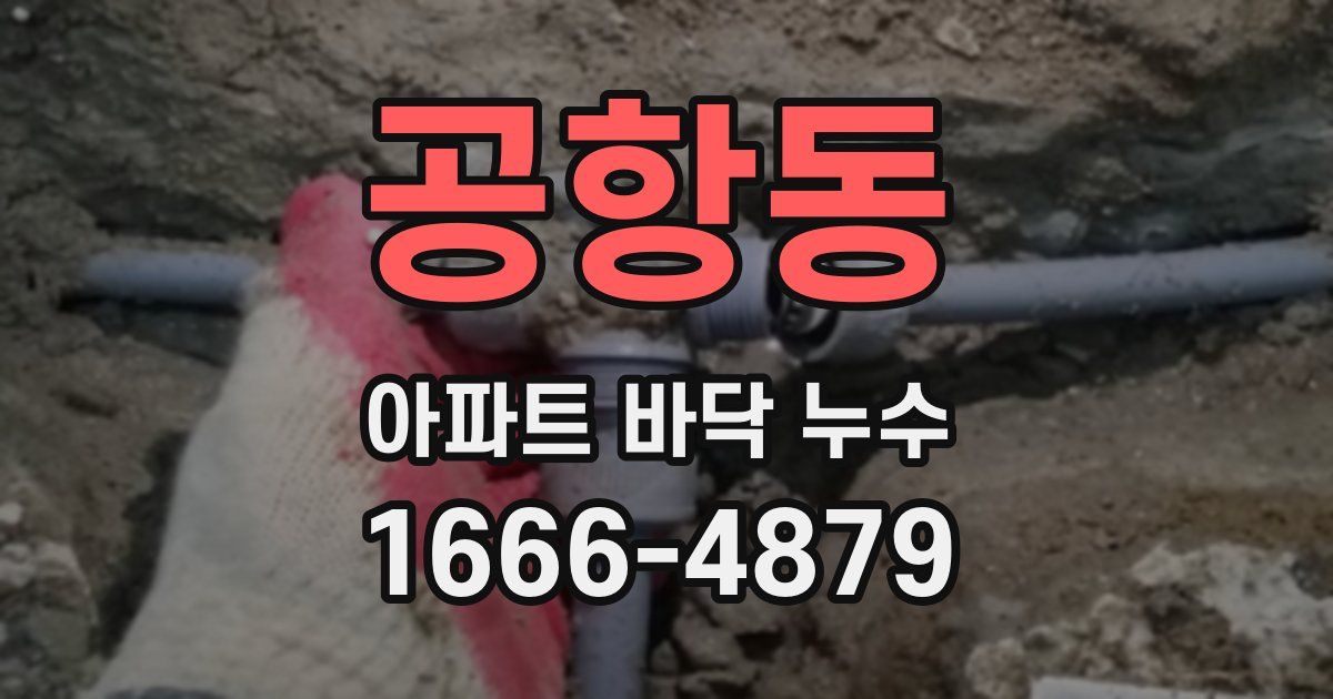 공항동 아파트 바닥 누수
